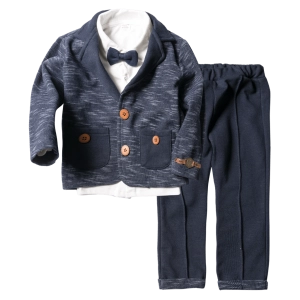 Bρεφικό κοστούμι για αγόρι Sail Μπλε Μαρίν αγορίστικο κλασσικό μοντέρνο ποιοτικό σακάκι παπιγιόν οικονομικό