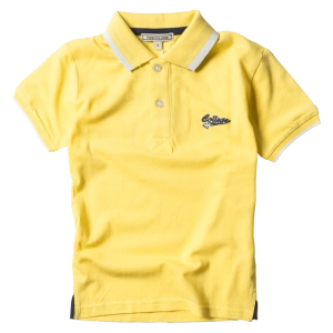 Παιδική μπλούζα New Collage για αγόρια NC Polo Κίτρινο αγορίστικες καλοκαιρινές ελληνικές μπλούζες κοντομάνικες
