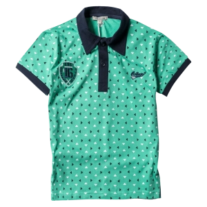Παιδική μπλούζα New Collage για αγόρια Triangle Πράσινο αγορίστικες καλοκαιρινές ελληνικές μπλούζες κοντομάνικες