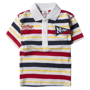 Παιδική μπλούζα New College για αγόρια Colorful Stripes Άσπρο καλοκαιρινές μοντέρνες ποιοτικές μπλούζες online