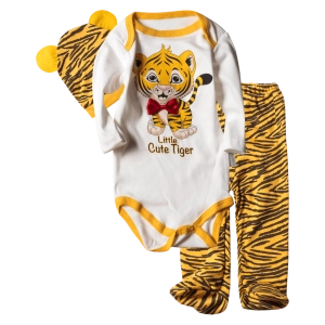 Βρεφικό σετ για αγόρια Little Tiger κίτρινο baby αγορίστικο χαριτωμένο περίεργο μωρό αστείο