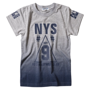 Παιδική μπλούζα για αγόρια NYS γκρι κοντομάνικα μπλουζάκια για αγόρια ετών καλοκαιρινά online