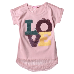 Παιδική μπλούζα New College για κορίτσια LoVe Ροζ