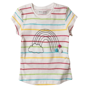 Παιδική μπλούζα Minoti για κορίτσια Rainbow Ριγέ