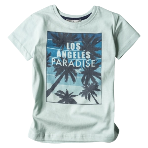 Παιδική μπλούζα New College για αγόρια Los Angeles Φυστικί αγορίτστικα κοντομάνικα καλοκαιρινά μπλουζάκια μοντέρνα