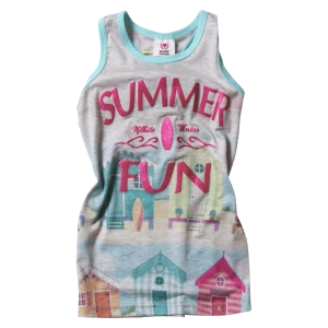 Παιδικό φόρεμα New College για κορίτσια Summer Fun γκρι οικονομικά φορεματάκια για κορτσια ετών μακό online