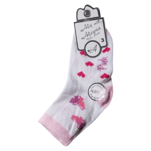 Bρεφικές κάλτσες για κορίτσια Hearts ροζ καθημερινές ποιοτικές βρεφικές απλές οικονομικές 1