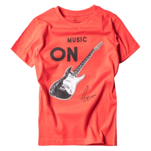 Παιδική μπλούζα Mayoral για αγόρια On Music Κόκκινο αγορίστικα κοντομάνικα καλοκαιρινά μπλουζάκια