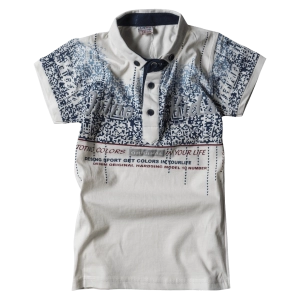 Παιδική μπλούζα για αγόρια Kids Άσπρο αγορίστικες καλοκαιρινές πόλο μπλούζες οικονομικές