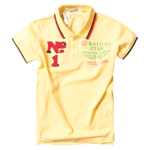 Παιδική μπλούζα για αγόρια No1 Κίτρινο αγορίστικες πόλο μπλούζες με γιακά καθημερινές καλές οικονομικές