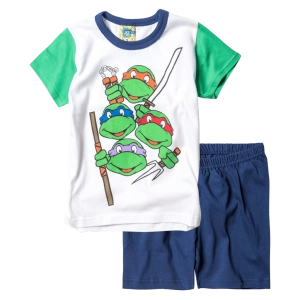 Παιδική πιτζάμα Like για αγόρια Χελωνονιτζάκια Πράσινο αγορίστικες καλοκαιρινές μοντέρνες ελληνικές πιτζάμες