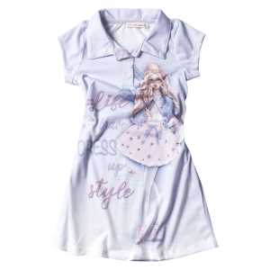 Παιδικό φόρεμα για κορίτσια Dress Up Σιέλ κοριτσίστικα φορέματα καλοκαιρινά καλό ντύσιμο αμάνικα φθηνά οικονομικά
