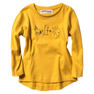 Βρεφική μπλούζα Minoti για κορίτσια Uni Dyno κίτρινο μοντέρνα επώνυμα παιδικά ρούχα online μηνών