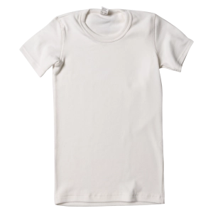 Παιδική ισοθερμική μπλούζα unisex Άσπρο άνετο με χνούδι κοντομάνικο ζεστό οικονομικό 