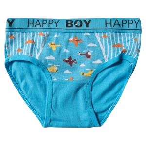 Παιδικό σλιπ βρακάκι για αγόρια Happy Boy Airplane Γαλάζιο αγορίστικο ποιοτικό εσώρουχο με σχέδια