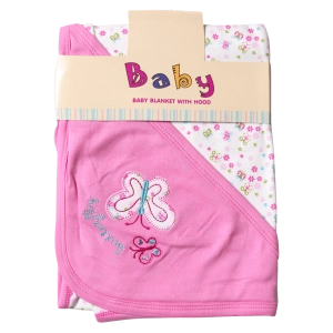 Βρεφική κουβέρτα βαμβακερή με κουκούλα για κορίτσάκια μοντέρνα δώρο για μωρά νεογέννητα κοριτσάκια Online