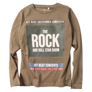 Παιδική μπλούζα Name it για αγόρια Rock Λαδί αγορίστικες μακρυμάνικες μπλούζες