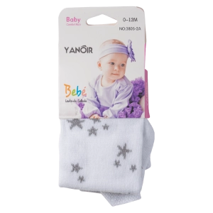 Βρεφικό καλσόν για κορίτσια Yanoir Stars Άσπρο κοριτσίστικα χοντρά μοντέρνα καλσόν