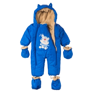 Βρεφικό φορμάκι εξόδου για αγόρια Tiger Μπλε αγορίστικα ζεστά μοντέρνα χειμερινά