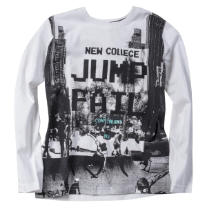 Παιδική μπλούζα New College για αγόρια Jump Άσπρο αγορίστικες ελληνικές εποχιακές