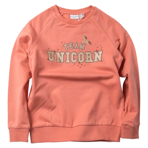 Παιδική μπλούζα Name it για κορίτσια Τeam Unicorn Σομόν κοριτσίστικες πλεχτές μπλούζες επώνυμες