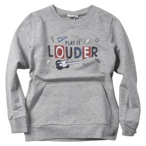 Παιδική μπλούζα Name it για αγόρια Louder γκρι αγορίστικα καθημερινά επώνυμα οικονομικά
