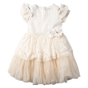 Παιδικό φόρεμα για κορίτσια Klelia εκρού κοριτσίστικα επίσημα για γάμο για βάφτιση αμπιγιέ μοντέρνα