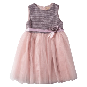 Παιδικό φόρεμα για κορίτσια Miss Rose ροζ κοριτσίστικα επίσημα εντυπωσιακά για γάμο βάφτιση αμπιγέ
