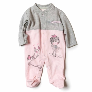 α Βρεφικό φορμάκι για κορίτσια Ballarine ροζ μοντέρνο κοριτσίστικο για μωρά με δαντέλα μοντέρνο παιδικό ρούχο