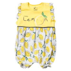 Βρεφικό φορμάκι Εβίτα για κορίτσια More lemons Κίτρινο καθημερινά καλοκαιρινά φορμάκια 1