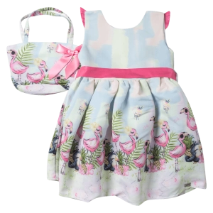 Παιδικό φόρεμα Εβίτα για κορίτσια Flamingo πολύχρωμο καθημερινά χαριτωμένα φορέματα online 1