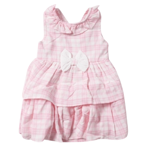 Βρεφικό φόρεμα Εβίτα για κορίτσια Lucky ροζ καθημερινά βρεφικά φορεματάκια online 1