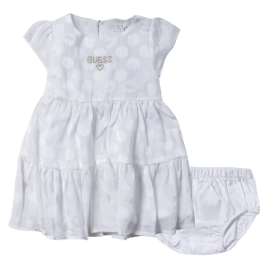 Βρεφικό φόρεμα GUESS για κορίτσια Dots Άσπρο κοριτσίστικα μοντέρνα φορέματα επώνυμα 2