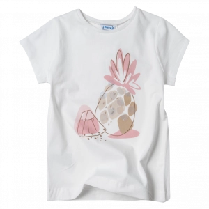 Παιδική μπλούζα Mayoral για κορίτσια Pineapple ΆσπροΠαιδική μπλούζα Mayoral για κορίτσια Pineapple Άσπρο κοριτσίστκο καλοκαιρινό