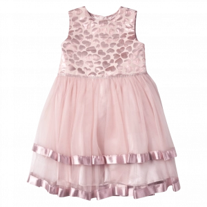 Παιδικό φόρεμα για κορίτσια Delilah ροζ επίσημα καλά τούλι στρας γάμο βαφτίσεις κοριτσίστικα