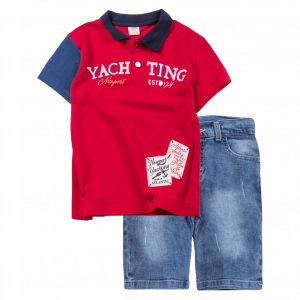 Παιδικό σετ για αγόρια Υachting κόκκινο καθημερινά αγορίστικα μοντέρνα online (1)