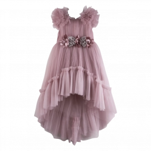 Παιδικό φόρεμα για κορίτσια Ωραιάνθη σάπιο μήλο κοριτσίστικα μονόχρωμα τούλι επήσιμα βαφτήσια γάμους (2)
