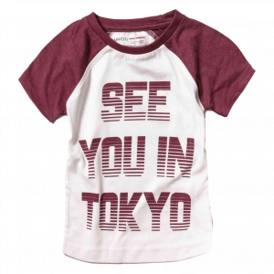 Παιδική μπλούζα Minoti για αγόρια Tokyo μπορντό