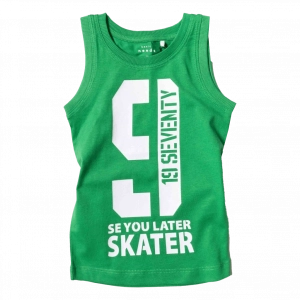Παιδική μπλούζα Name it για αγόρια Skater πράσινο