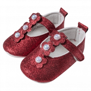 Βρεφικά παπούτσια αγκαλιάς για κορίτσια Shinny κόκκινο κοριτσίστικα καλά μωρά βρέφη 5 μηνών online (1)