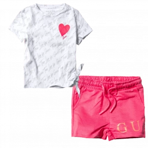 Παιδική μπλούζα GUESS για κορίτσια Heart Άσπρο κοριτσίστικη κοντομάνικη επώνυμη ποιοτική μοντέρνα ιδιαίτερη | Παιδικό Σορτς GUESS για κορίτσια Athletic Φούξια κοριτσίστικο ποιοτικό μοντέρνο ιδιαίτερο επώνυμο 