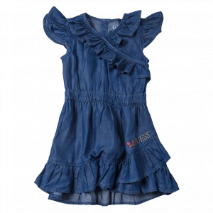Παιδικό φόρμεα Guess για κορίτισα Denim power τζιν καλοκαιρινά φορέματα επώνυμα γκες ετών χρονών
