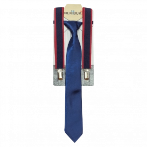 Παιδικό σετ τιράντες γραβάτα για αγόρια line μπλε παιδικά ρούχα online αγοίρστικα αξεσουάρ οικονομικά ετών