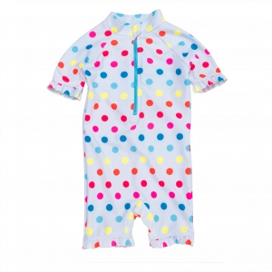 Παιδικό μαγιό ολόσωμο Minoti για κορίτσια dots για θάλασσα προστασία UV ήλιο ρούχα για παραλία ετών
