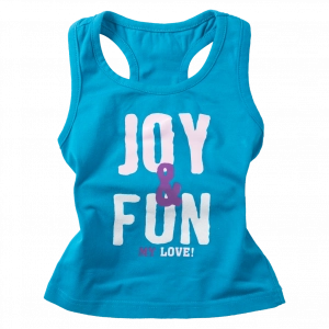 Παιδική μπλούζα για κορίτσια Joy μπλε κοριτσίστικες καλοκαιρινές αμάνικες 1 έτους (1)
