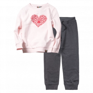 Παιδικό σετ φόρμας  AKO για κορίτσια Heart ροζ  χειμωνιάτικές ετών online οικονομικές ελληνικές ζεστές καθημερινές (1)