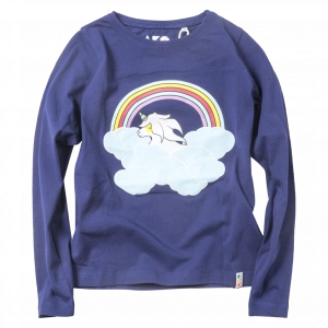 Παιδική μπλούζα AKO για κορίτσια Unicorn clouds μπλε εποχιακές μπλούζες κοριτσίστικες μοντέρνες μακρυμάνικες ετών