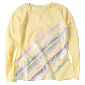Παιδική μπλούζα Guess για κορίτσια 1981 κίτρινη άνετη καθημερινή εποχιακή επώνυμη ετών online (1)