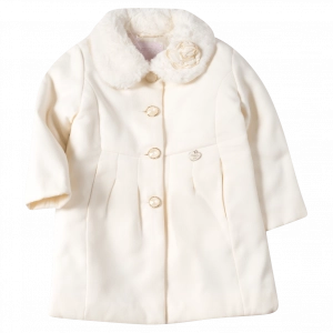 Παιδικό παλτό ΕΒΙΤΑ για κορίτσια Spinster κρέμ άνετο ζεστό χειμωνιάτικο ετών online1