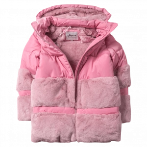 Παιδικό μπουφάν Original Marines για κορίτσια Fluff ροζ χειμωνιάτικα μακρυμάνικα ετών επώνυμα γούνα online